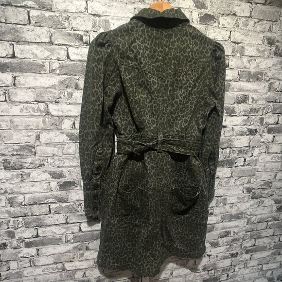 EUC Marissa Webb Mera Animal Print Cotton Canvas Jacket Womens Size 6 - Picture 9 of 15